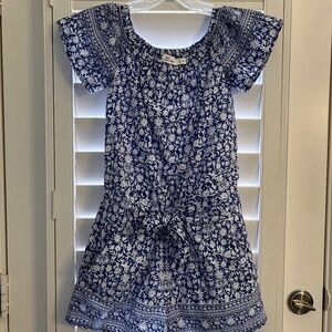 Vineyard Vines Bahamas Otomi Blue and White Romper Size XS